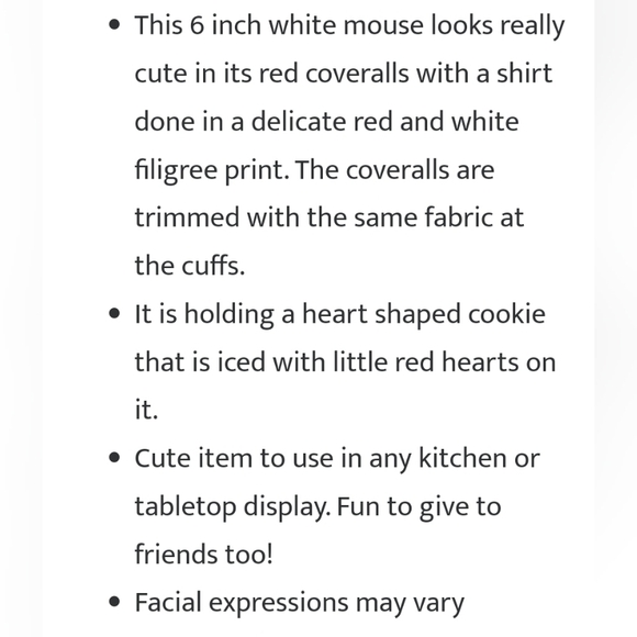 Annalee Valentine Cookie Mouse - Picture 2 of 11